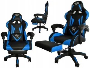 ISO Herná stolička - čierno-modrá, 8978