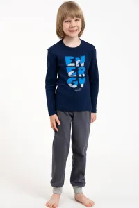 Chlapčenské pyžamo Italian Fashion Vojtěch - Energy Tmavomodrá - sivá 12 let