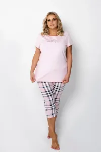 Dámske pyžamo Italian Fashion Bora - trojštvrťový Ružová S