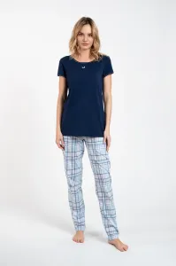 Dámske pyžamo Italian Fashion Glamour - bavlna Tmavomodrá - modrá 2XL