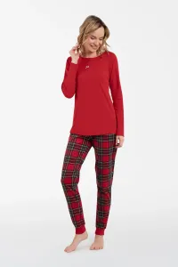 Dámske pyžamo Italian Fashion Tess - dlhé bavlnené Červená M