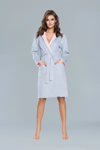 Comfortable robe with long sleeves - apricot #6377980