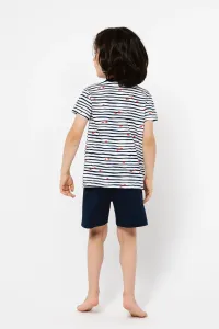 Chlapčenské pyžamo Italian Fashion Korfu Tmavomodrá - biela 10 let