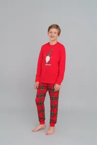 Chlapčenské pyžamo Italian Fashion Narwik - so škriatkom Červená 12 let