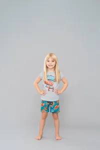 Dievčenské pyžamo Italian Fashion Oceania - krátke Svetlosivá 10 let
