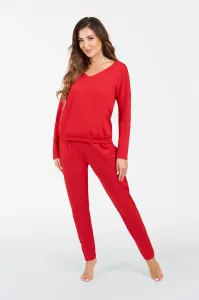 Karina women's tracksuit with long sleeves, long pants - red
