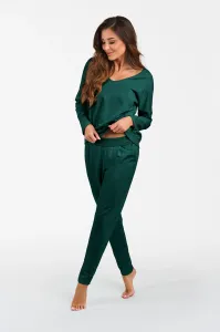 Karina Women's Long-Sleeved Tracksuit, Long Pants - Green #7862546