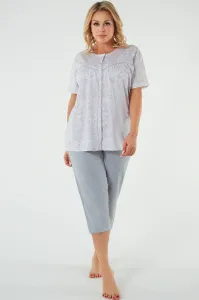 Dámske pyžamo Italian Fashion Candela - bavlna Sivo-ružová XL