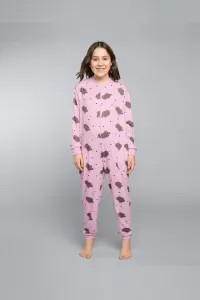 Pumba Children's Jumpsuit with Long Sleeves, Long Pants - Wild Pink