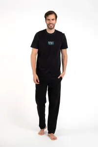 Pánske pyžamo Italian Fashion Club - bavlnené s krátkym rukávom Čierna 2XL