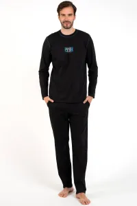 Pánske pyžamo Italian Fashion Club - bavlnené s dlhým rukávom Čierna 2XL