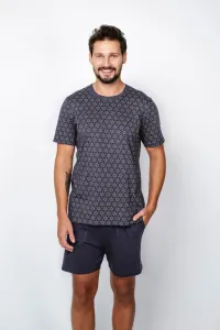 Pánske pyžamo Italian Fashion Ricardo - krátke Tmavomodrá XL