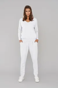 Women's tracksuit Karina with long sleeves, long pants - white #6372043
