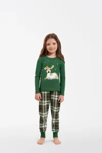 Dievčenské pyžamo Italian Fashion Zonda - dlhé bavlnené Zelená 4 roky