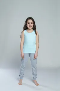 Tola T-shirt for girls with wide straps - pistachio