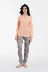 Dámske pyžamo Italian Fashion Kasali - dlhé bavlnené Svetlooranžová S