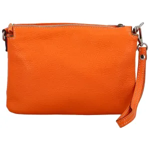Dámska kožená listová kabelka oranžová - ItalY Bonnie #8695902