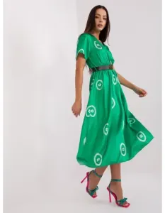 Dámske koktejlové šaty s potlačou Midi XIKA zelené