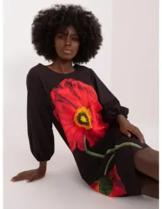Dámske kvetinové šaty FIWA čierne