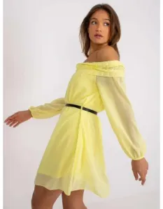 Dámske pruhované šaty AMELINE žlté