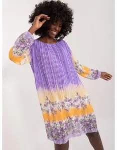 Dámske šaty s farebnými vzormi fialové