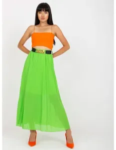 Dámska sukňa plisovaná maxi ARIEH svetlo zelená