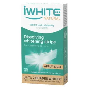 iWHITE NATURAL Whitening strips prírodné bieliace pásiky na zuby 28 ks