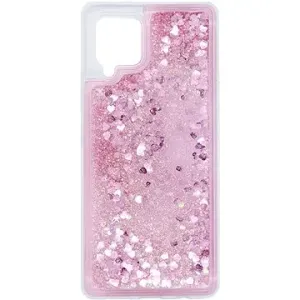 iWill Glitter Liquid Heart Case pre Samsung Galaxy A42 5G Pink