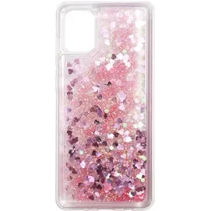 iWill Glitter Liquid Heart Case pre Samsung Galaxy A31 Pink