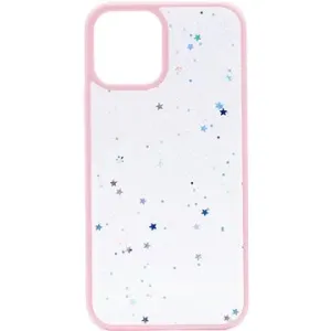 iWill Clear Glitter Star Phone Case pre iPhone 12 Pink