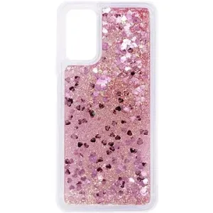 iWill Glitter Liquid Heart Case pre Xiaomi POCO M3 Pink