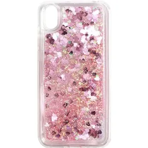 iWill Glitter Liquid Heart Case pre HUAWEI Y5 (2019)/Honor 8S Pink