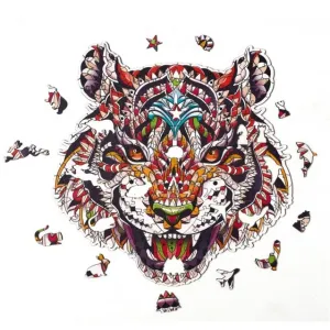 Drevené puzzle Color Tiger/M