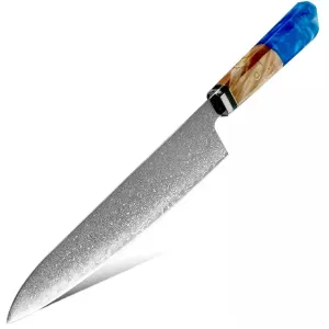 Damaškový kuchynský nôž Kurume Chef/Modrá/36cm