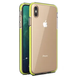 IZMAEL Apple iPhone XS Max Puzdro Spring clear TPU  KP8629 žltá