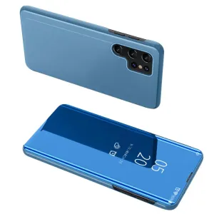 MG Clear View knižkové puzdro na Samsung Galaxy S23 Ultra, modré