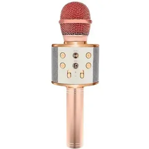 Izoxis 22190 Karaoke bluetooth mikrofón svetloružový