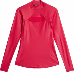 J.Lindeberg Sage Long Sleeve Womens Top Rose Red M Polo košeľa