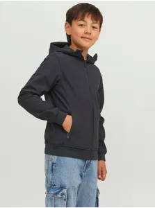 Čierna chlapčenská softshellová bunda Jack & Jones Basic