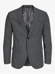 Grey men's jacket with mixed wool Jack & Jones Franco - Men #7732626
