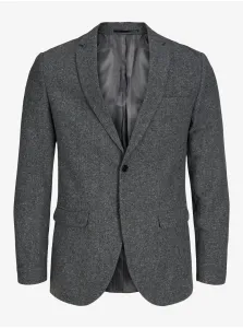 Grey men's jacket with mixed wool Jack & Jones Franco - Men #7732624