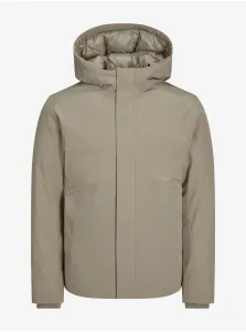 Béžová pánska zimná bunda Jack & Jones Keen #7502649