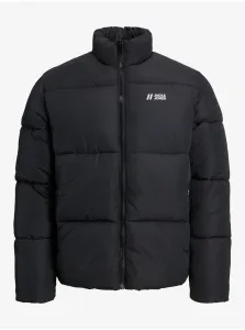 Čierna pánska prešívaná zimná bunda Jack & Jones Max #8074342