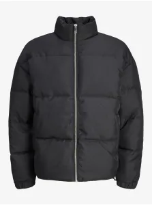 Men's Black Quilted Winter Jacket Jack & Jones Urban - Men #8796240
