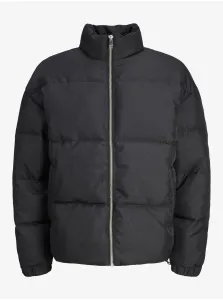 Men's Black Quilted Winter Jacket Jack & Jones Urban - Men #8796243