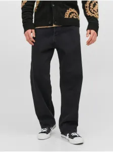 Čierne pánske široké džínsy Jack & Jones Alex #7143118