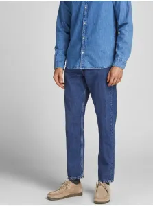 Blue Straight Fit Jeans Jack & Jones Chris - Mens #722108
