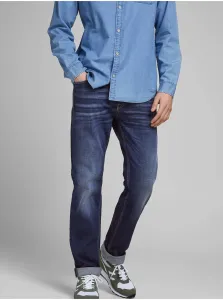 Jack & Jones Clark Dark Blue Slim Fit Jeans - Men's #632728