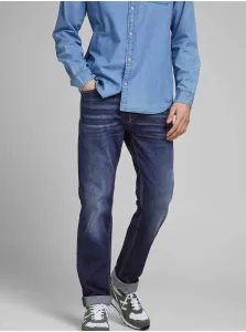 Jack & Jones Clark Dark Blue Slim Fit Jeans - Men's #8060975