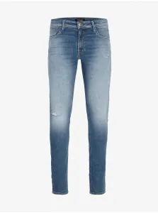 Blue Slim Fit Jeans with Embroidered Effect Jack & Jones Liam - Men